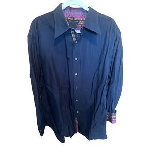 Robert Graham Mens 2XL Button Down Long Sleeve‎ Knowledge Wisdom Truth Flip Cuff